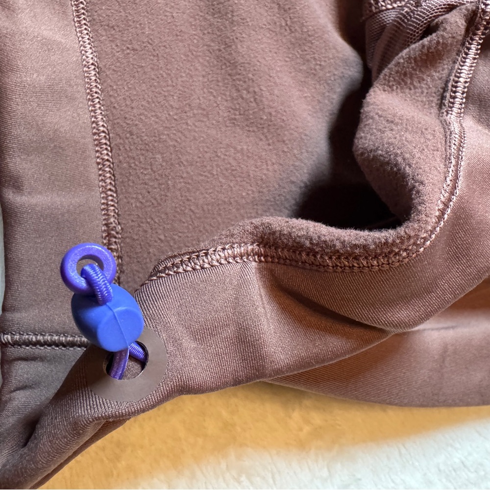 Like new Lululemon Tech Fleece Hiking Zip Pullover - Dark Oxide and Pink Size 8 - Picture 6 of 12